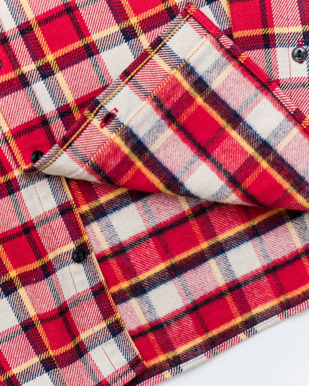 IHSH-334-RED - Ultra Heavy Flannel Classic Check Work Shirt - Red ...