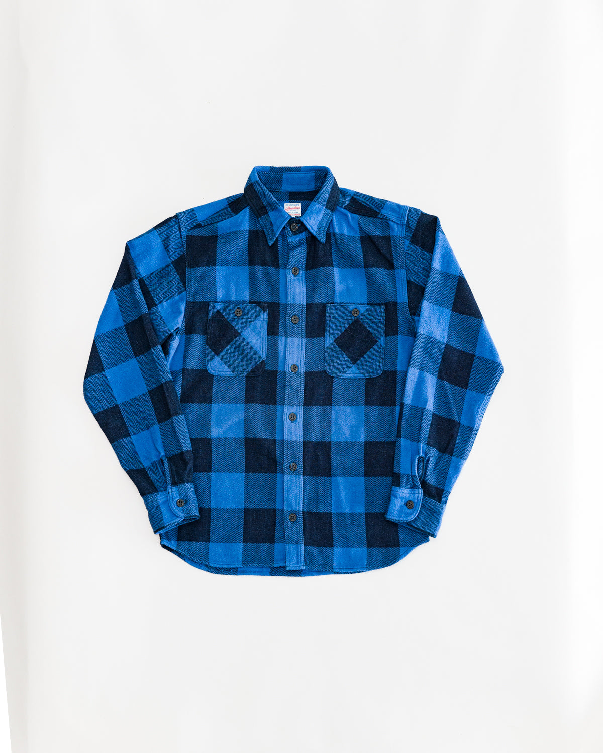 Dollard Herringbone Check - Navy, Beige | James Dant