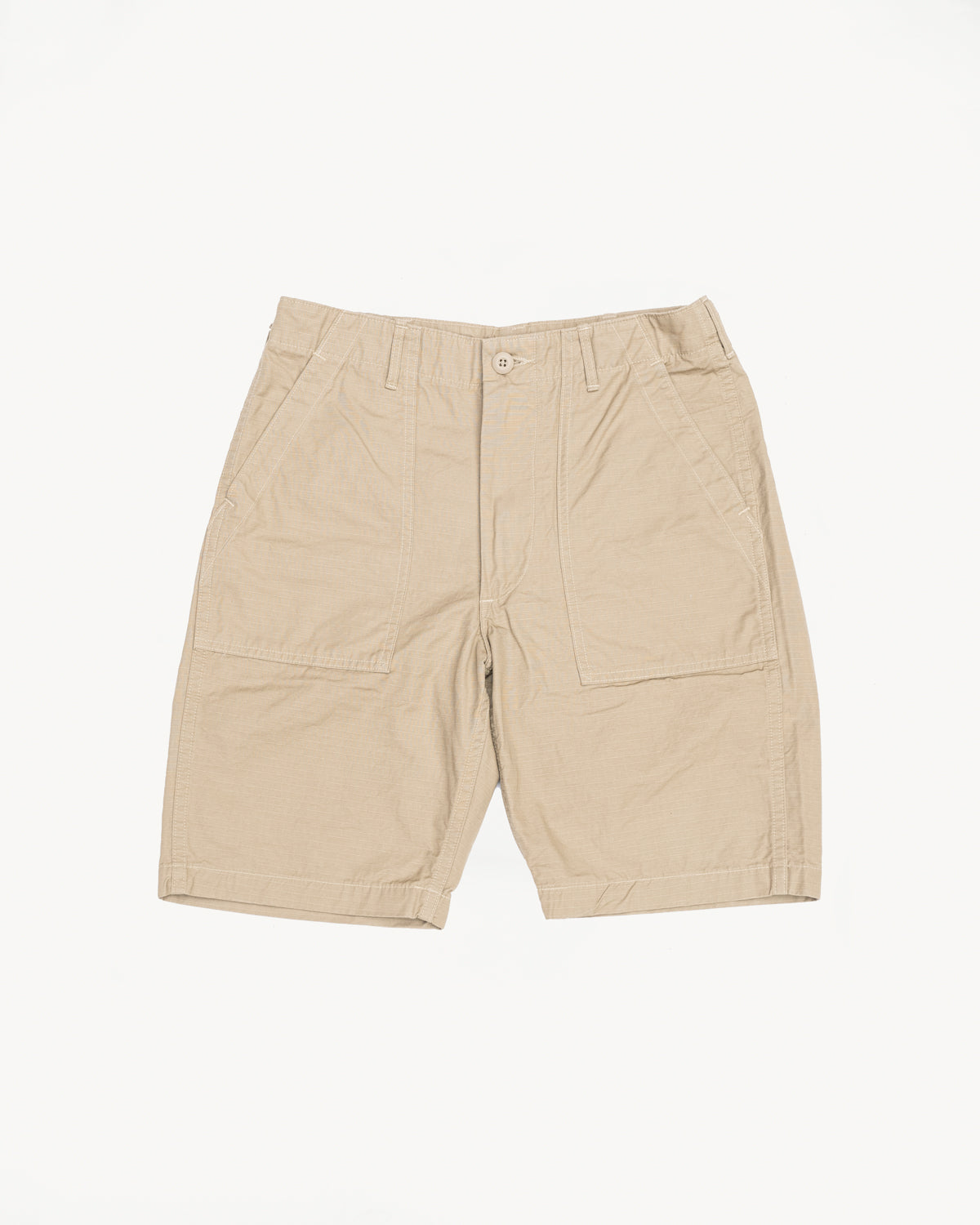 01-7002-P66 - Fatigue Shorts with Paint - Ecru | James Dant