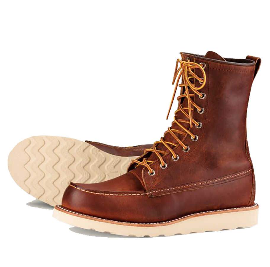 red wing moc toe copper rough and tough
