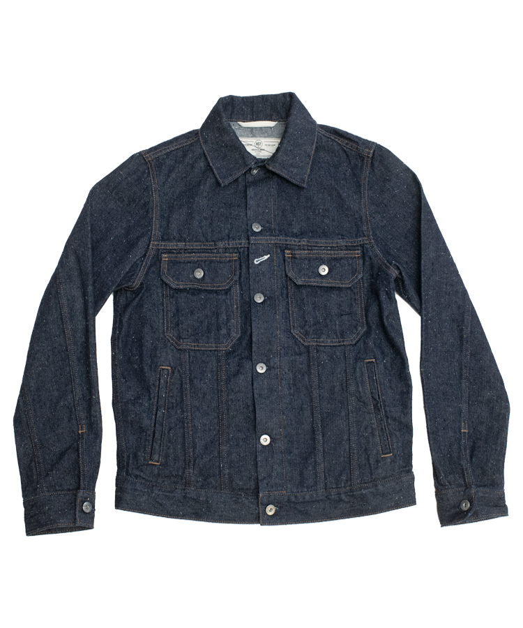 14oz Neppy Cotton/Linen Cruiser Jacket - Left Hand Twill | James Dant