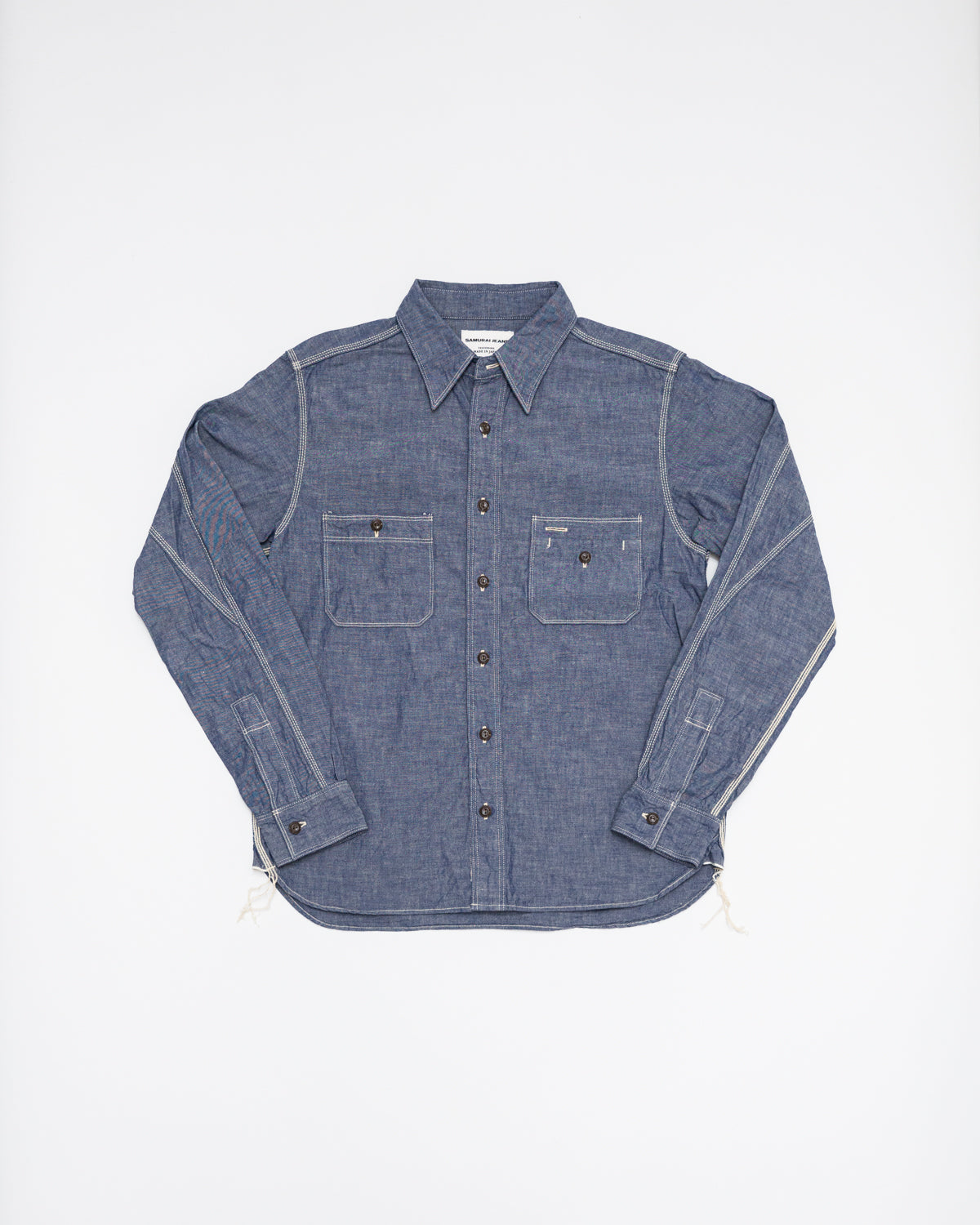 SJCBS22 - Selvedge Chambray Shirt - Green | James Dant