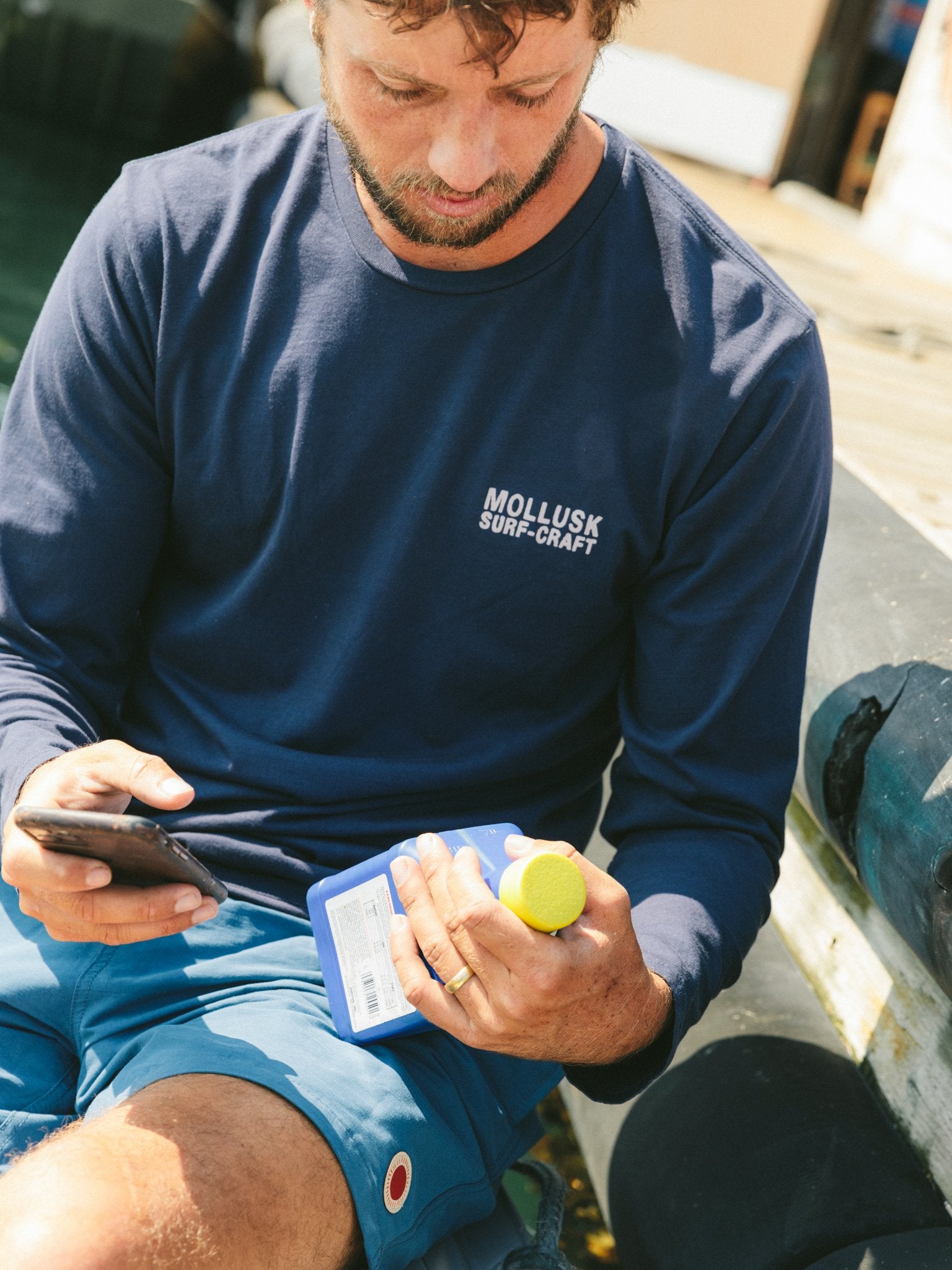 Surf Craft Long Sleeve Tee | Black Indigo