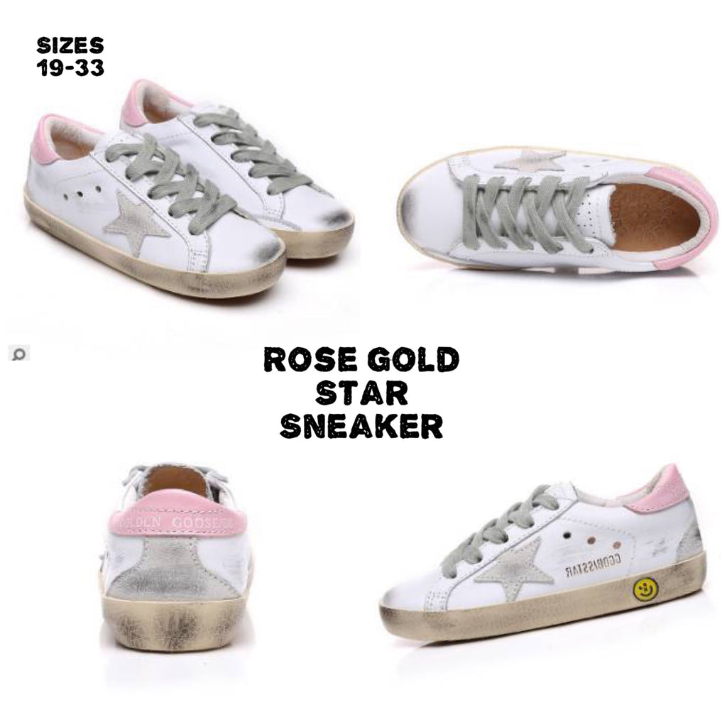 rose gold star sneakers