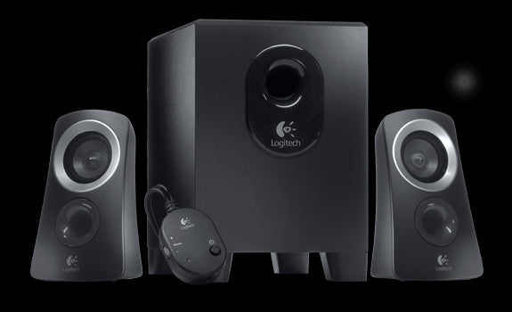 logitech speaker system black z313