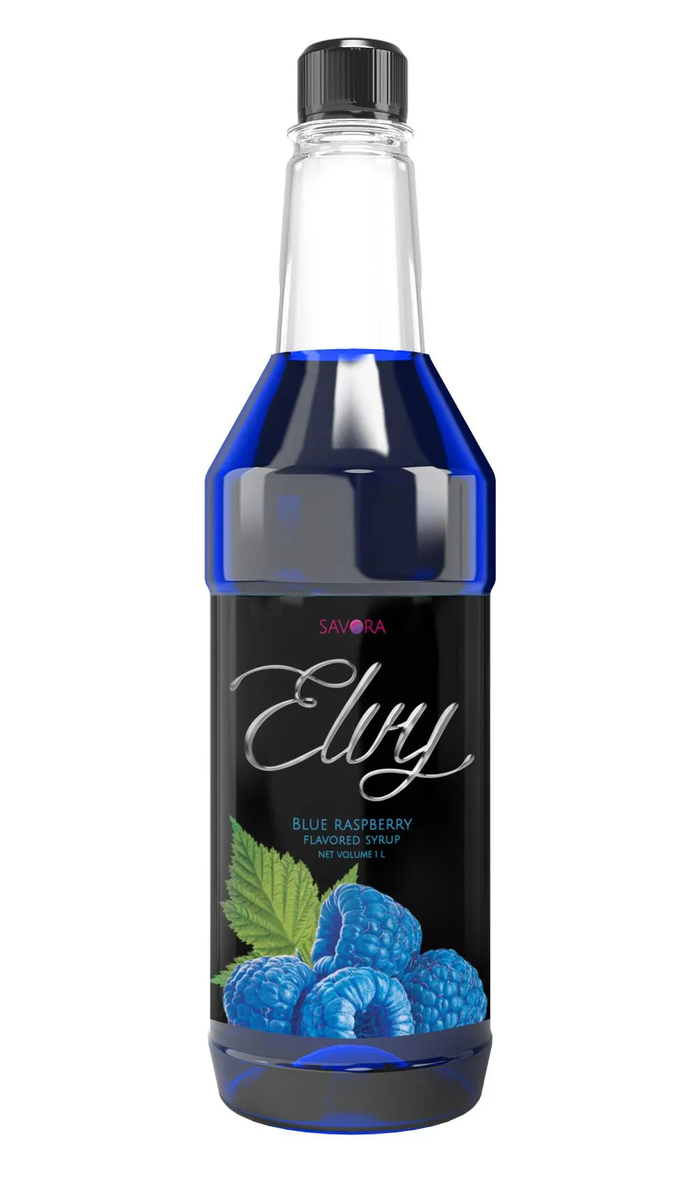 ELVY Blue Raspberry Flavored Syrup 1L Plastic Bottle