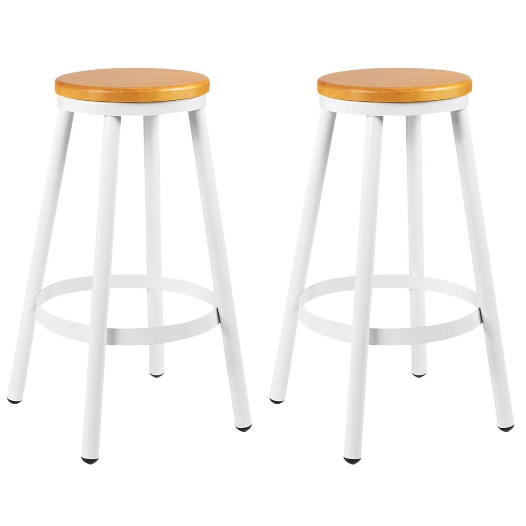 simple white bar stools