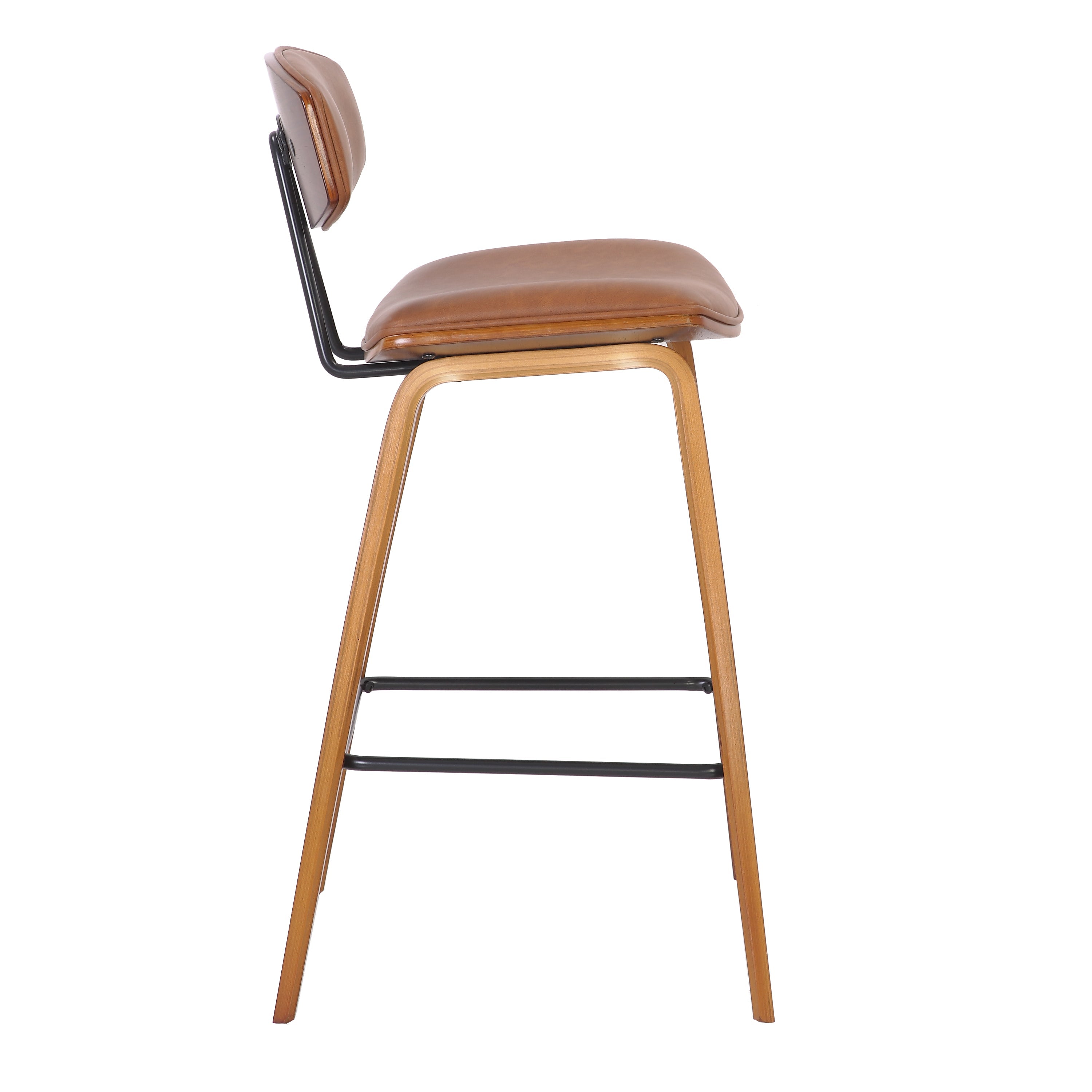 Bonnie Kitchen Counter Stool in Walnut/Rust