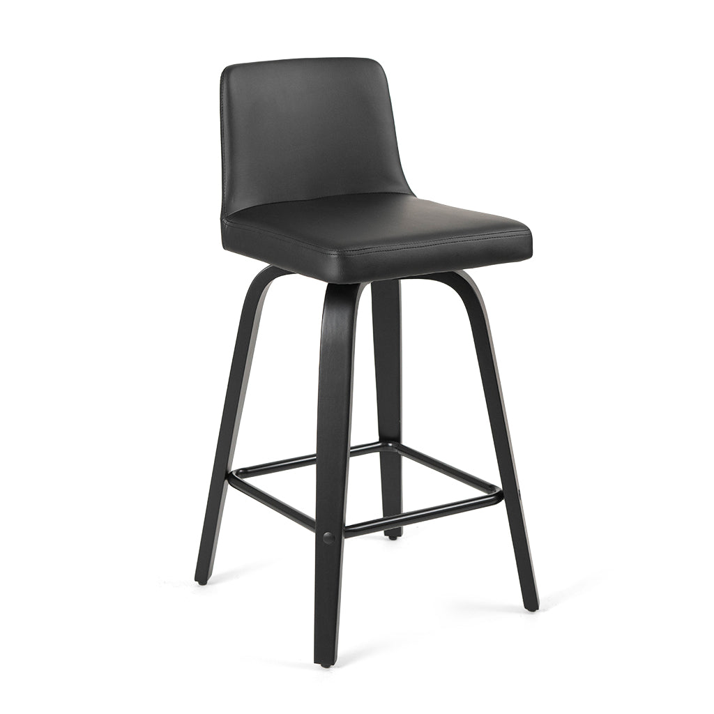 black leather counter height bar stools