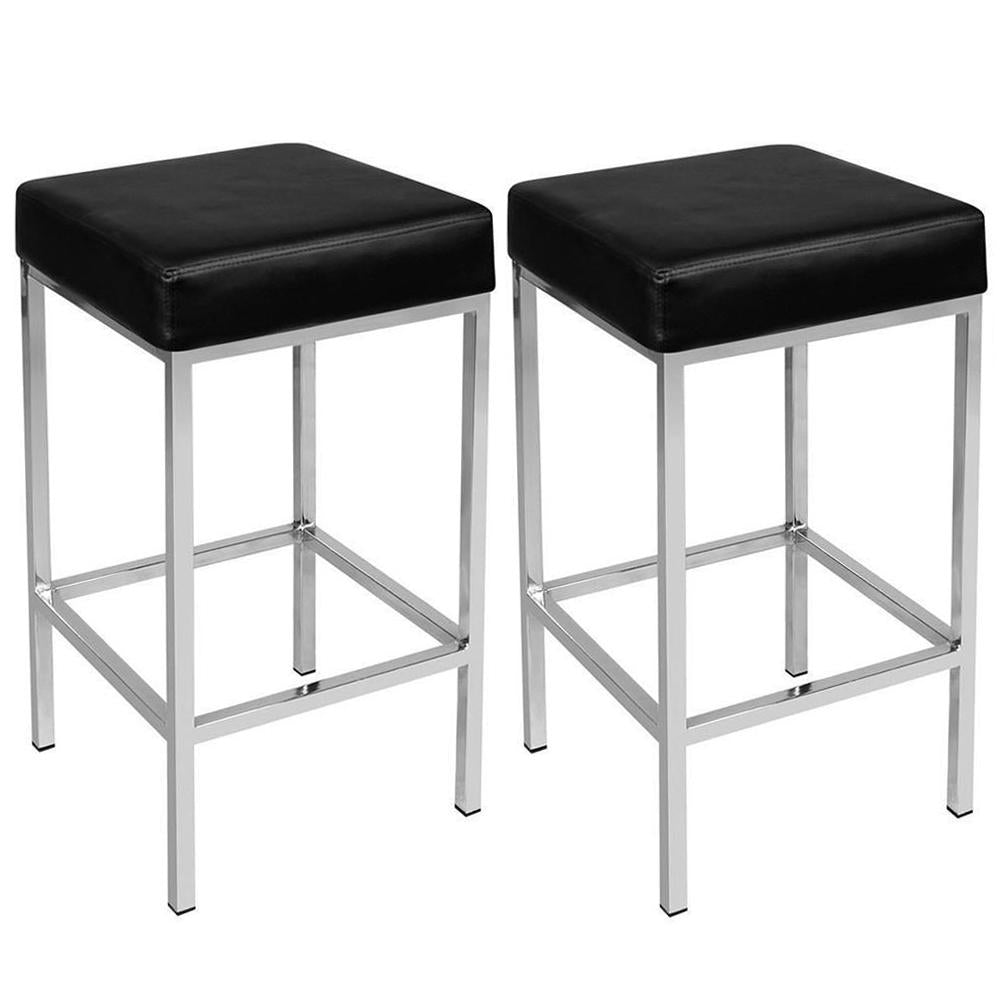 chrome metal bar stools