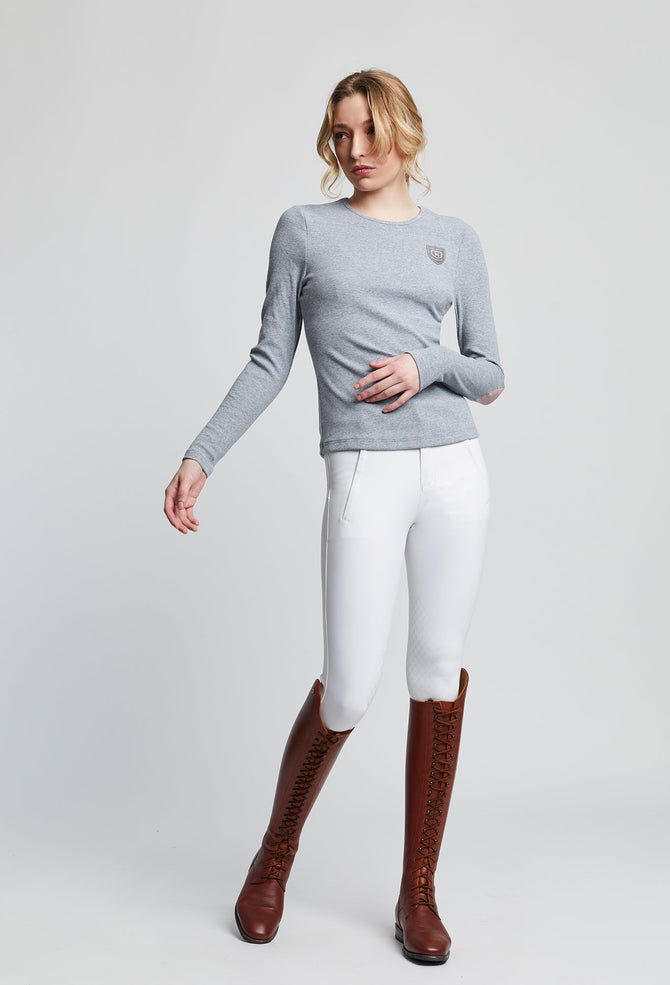 Asmar Equestrian MAGNOLIA COTTON CREW NECK TOP