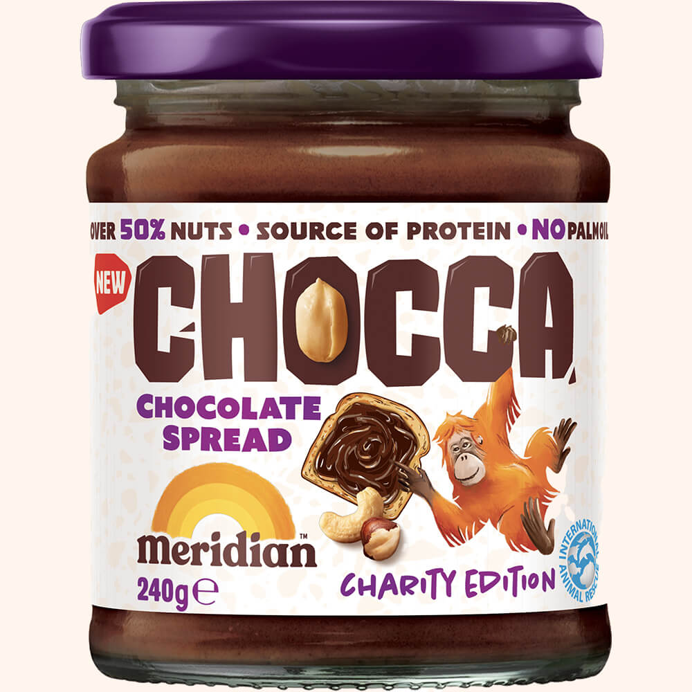 An image of Meridian Smooth Chocolate Spread 240g - New Charity Edition Jar