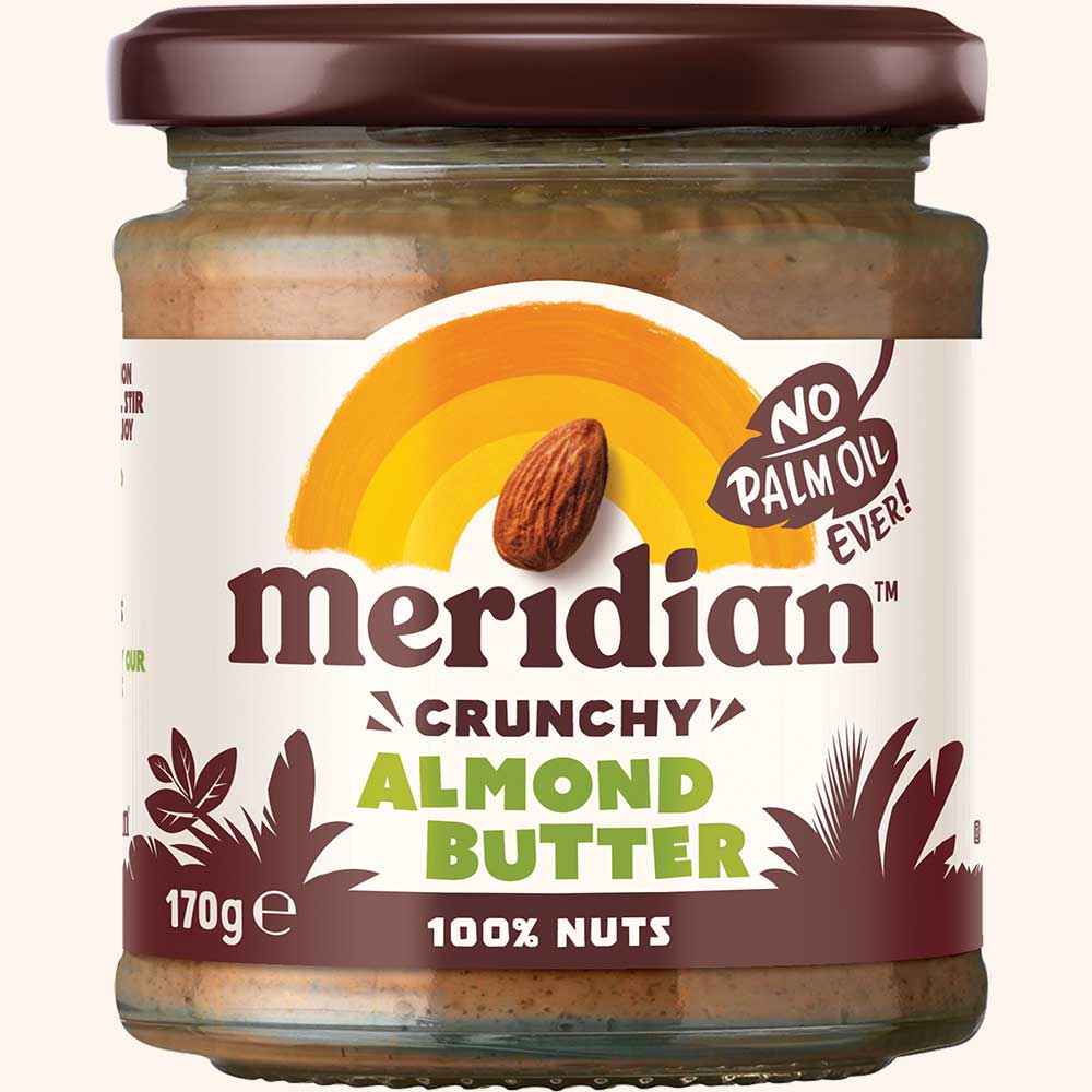 An image of Meridian Crunchy Almond Butter 170g Jar