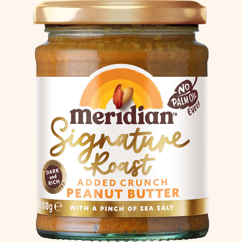 An image of Meridian Signature Roast Crunchy Peanut Butter 280g Jar