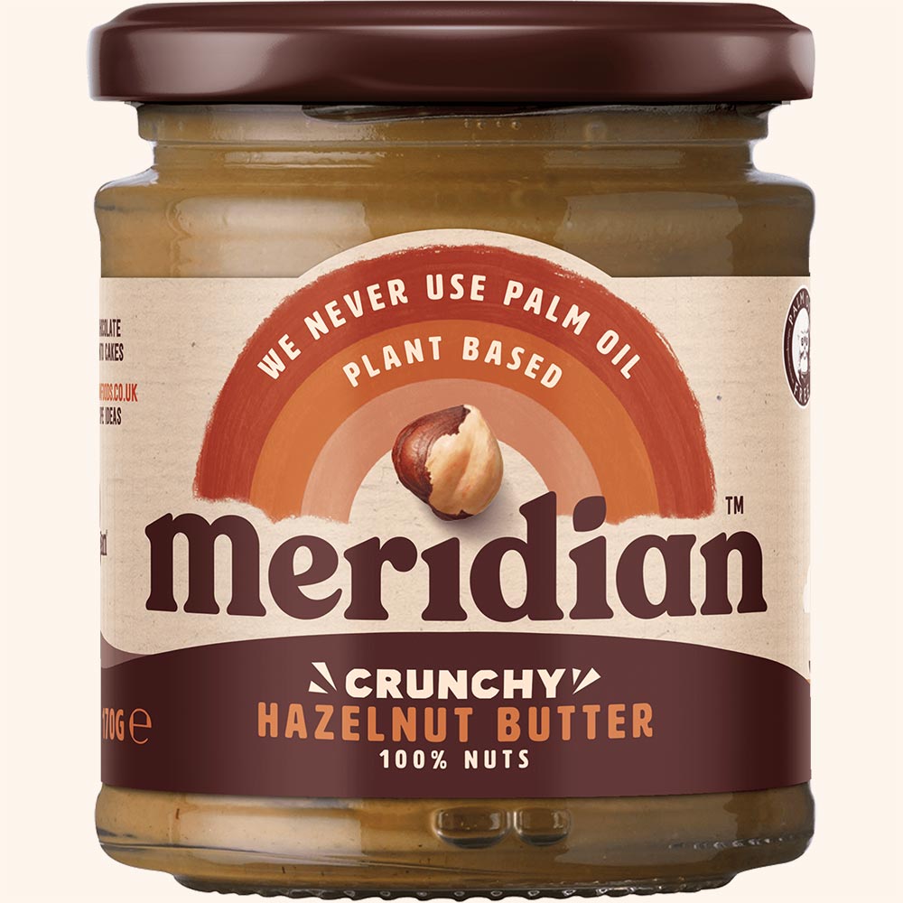 An image of Meridian Crunchy Hazelnut Butter 170g Jar