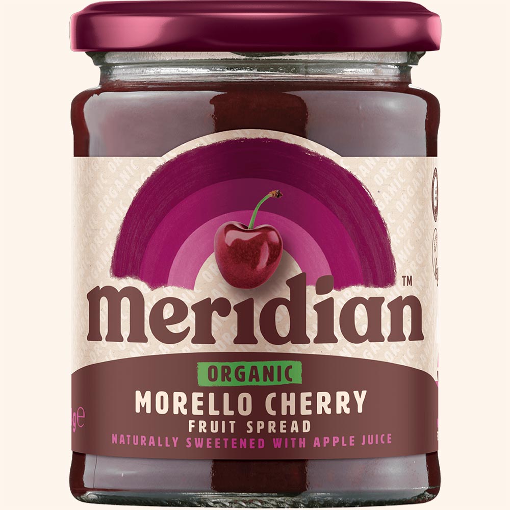 An image of Meridian Organic Morello Cherry Fruit Spread 284g Jar