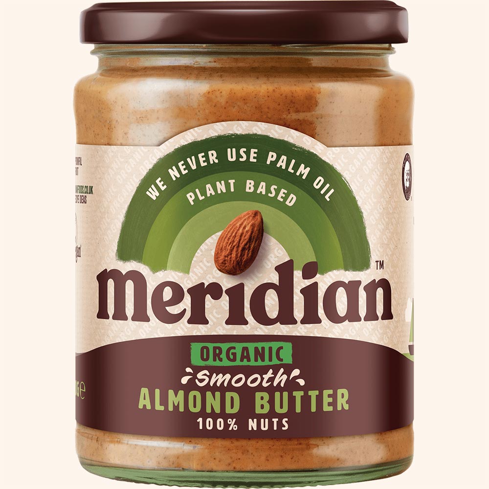 An image of Meridian Organic Smooth Almond Butter 470g Jar