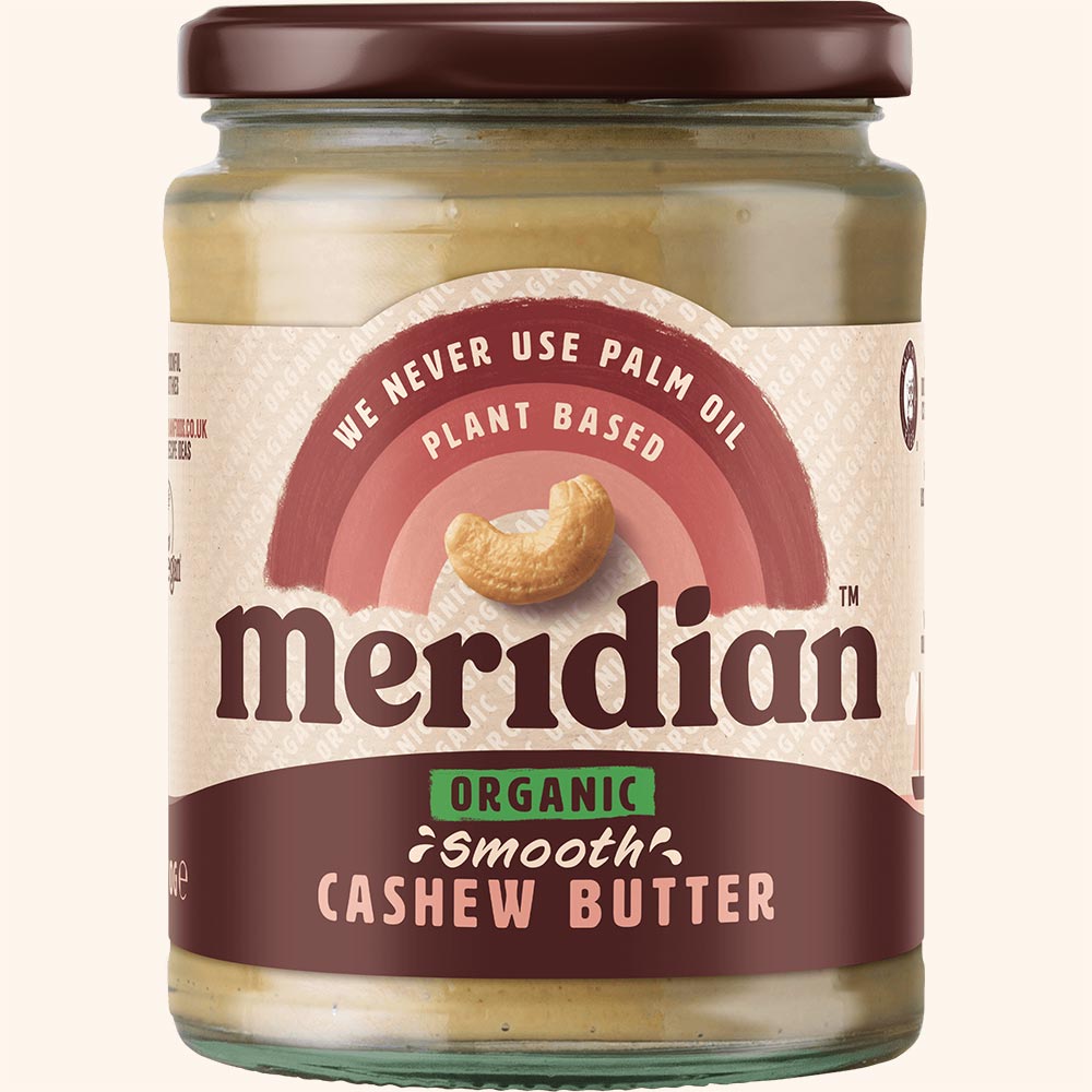 An image of Meridian Organic Smooth Cashew Butter 470g Jar