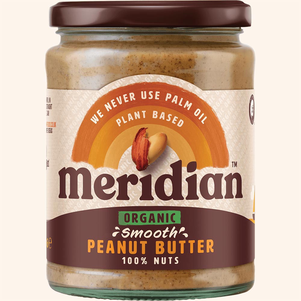 An image of Meridian Organic Smooth Peanut Butter 470g Jar