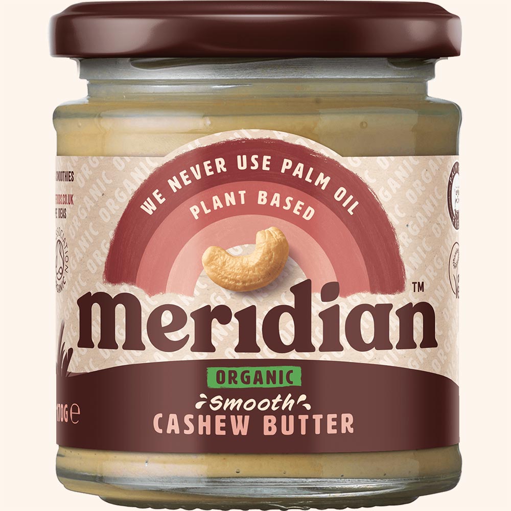 An image of Meridian Organic Smooth Cashew Butter 170g Jar