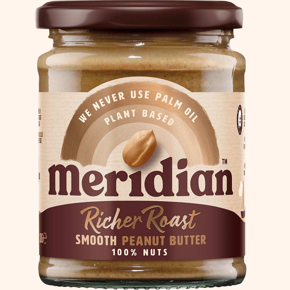 An image of Meridian Smooth Richer Roast Peanut Butter 280g Jar