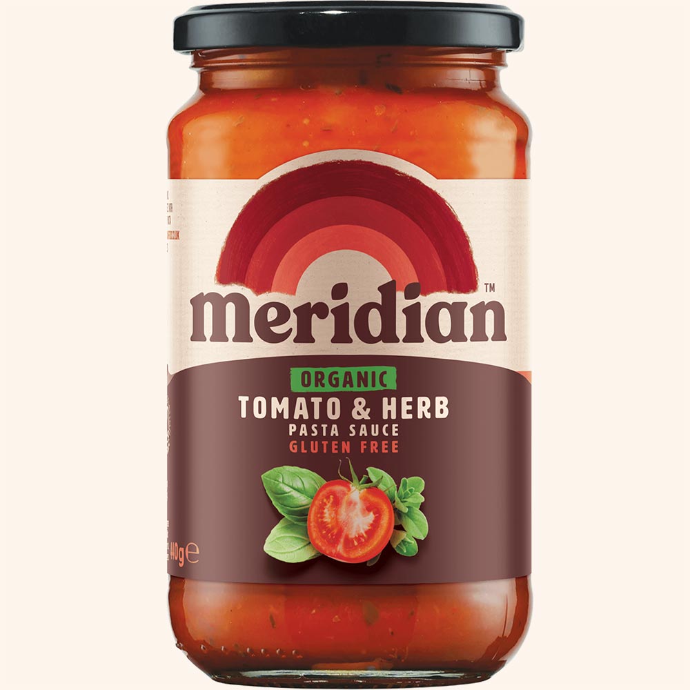 An image of Meridian Organic Tomato and Herb Pasta Sauce 440g Jar