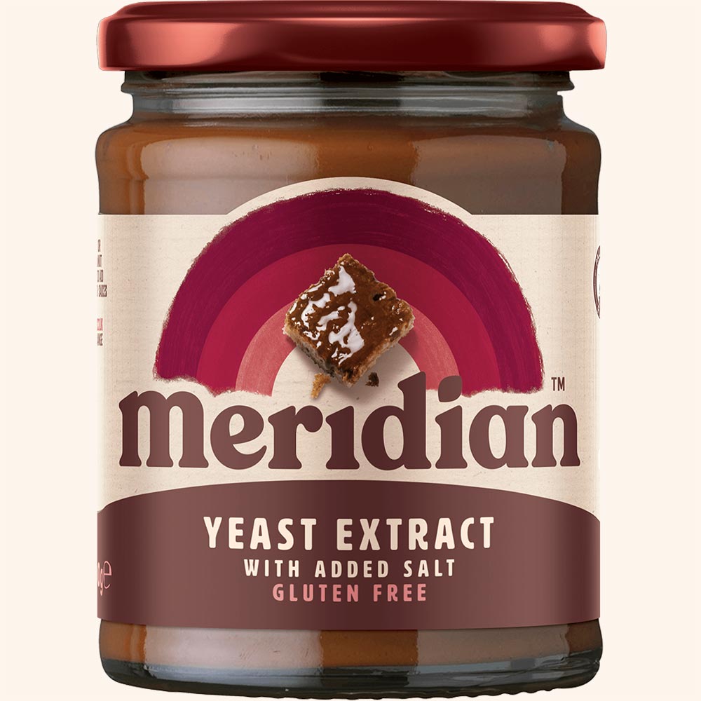 An image of Meridian Gluten Free Yeast Extract with added salt 340g Jar
