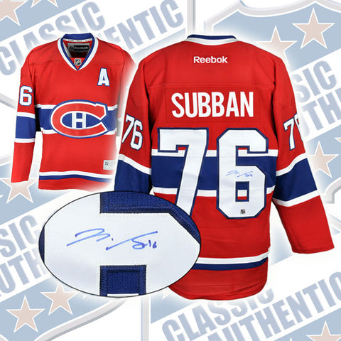 pk subban autographed jersey