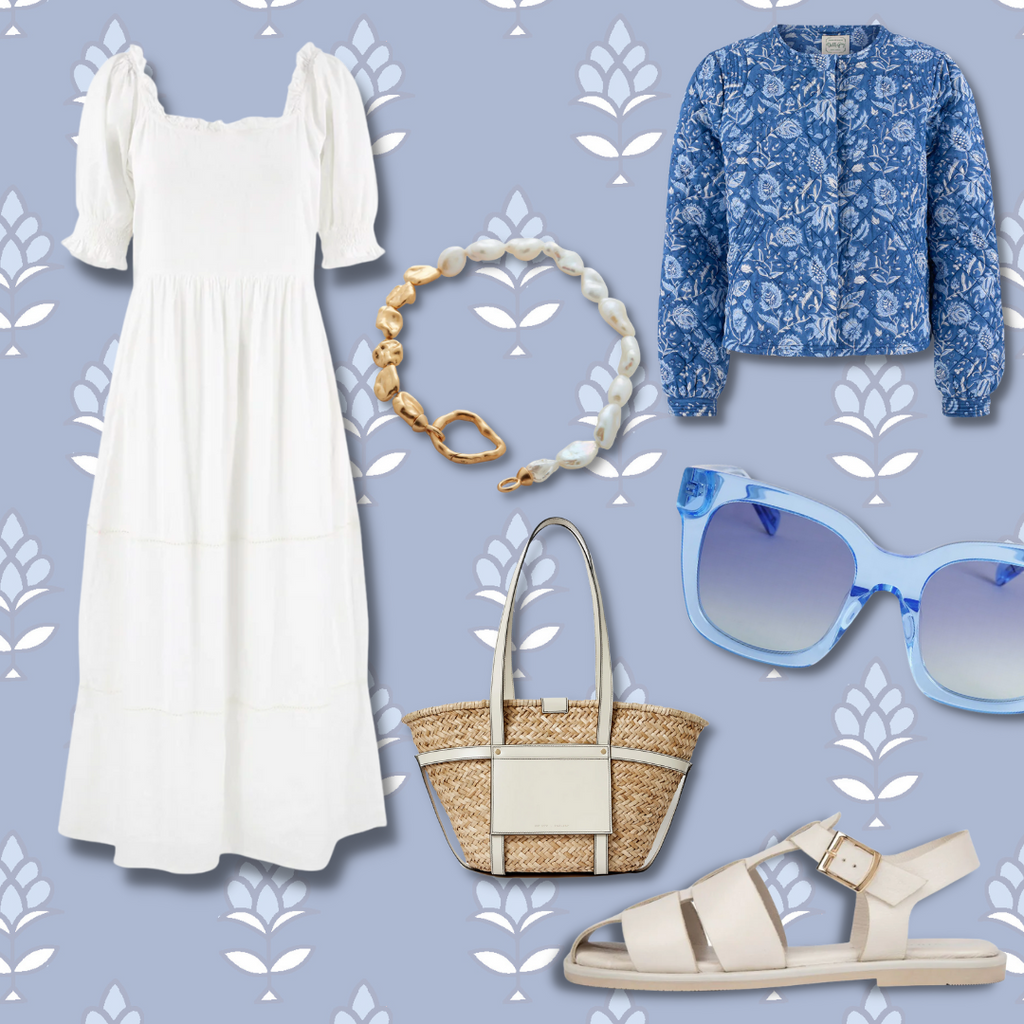 blue and white summer outfit ideas