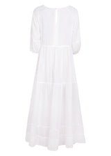 Hand-embroidered white maxi dress | Boho dresses UK | Dilli Grey