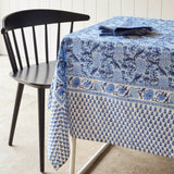 Sky blue tablecloth