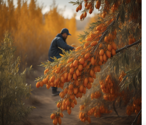 Canadian Seabuckthorn Harvest