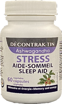 Décontrak-Tin Ashwagandha 60 capsules ( à l'unité )  25% DE RABAIS