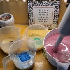 Blending soap colors