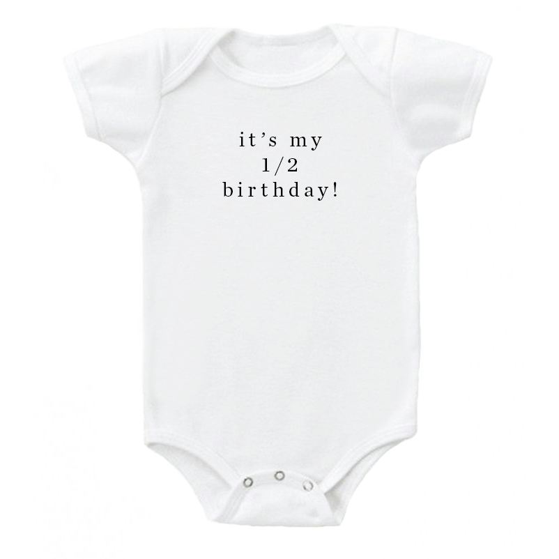 half birthday onesie