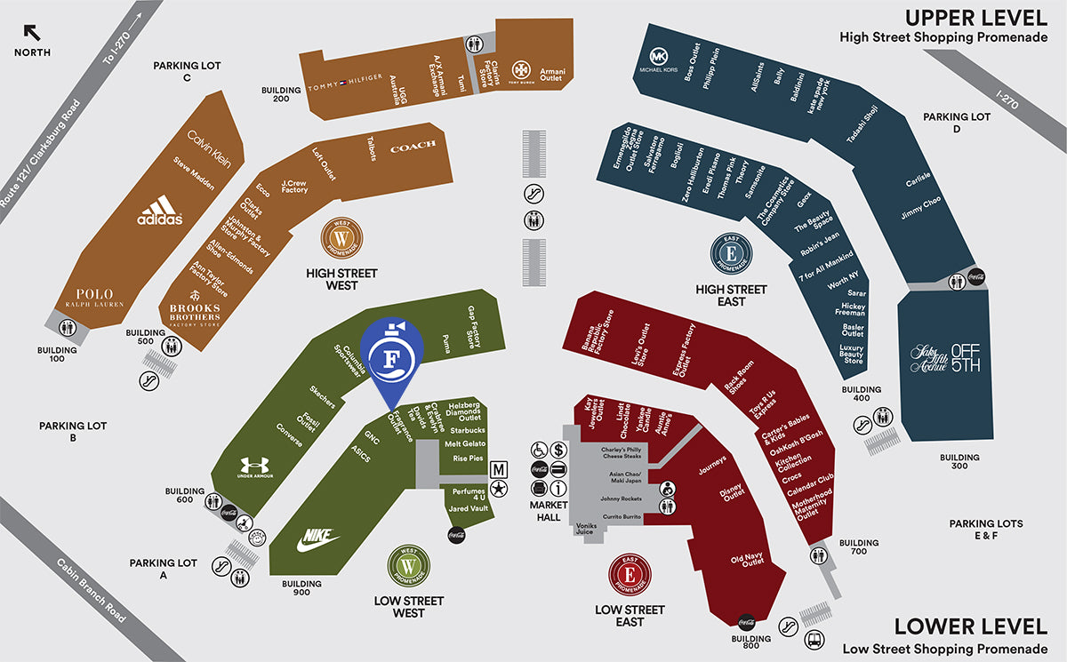 Philadelphia Premium Outlets Map | estudioespositoymiguel.com.ar