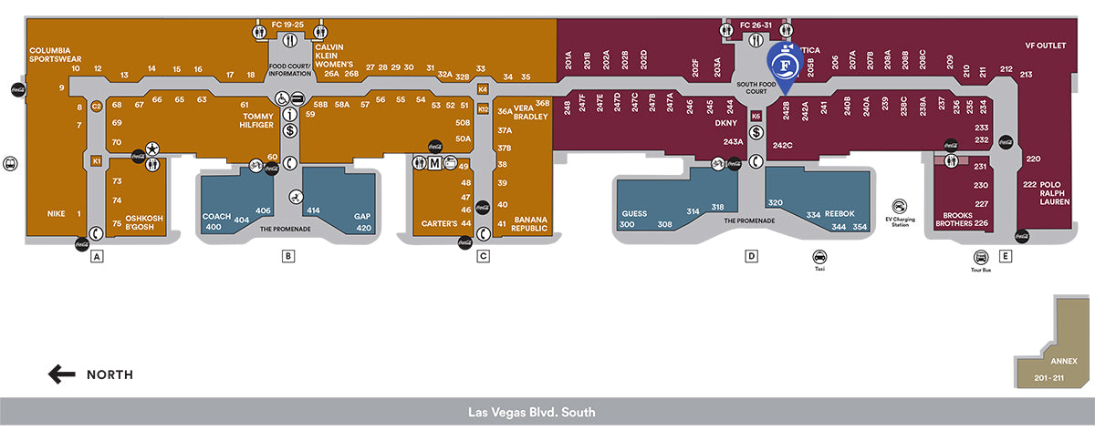 Las Vegas South Premium Outlets, 7400 Las Vegas Blvd S, Las Vegas