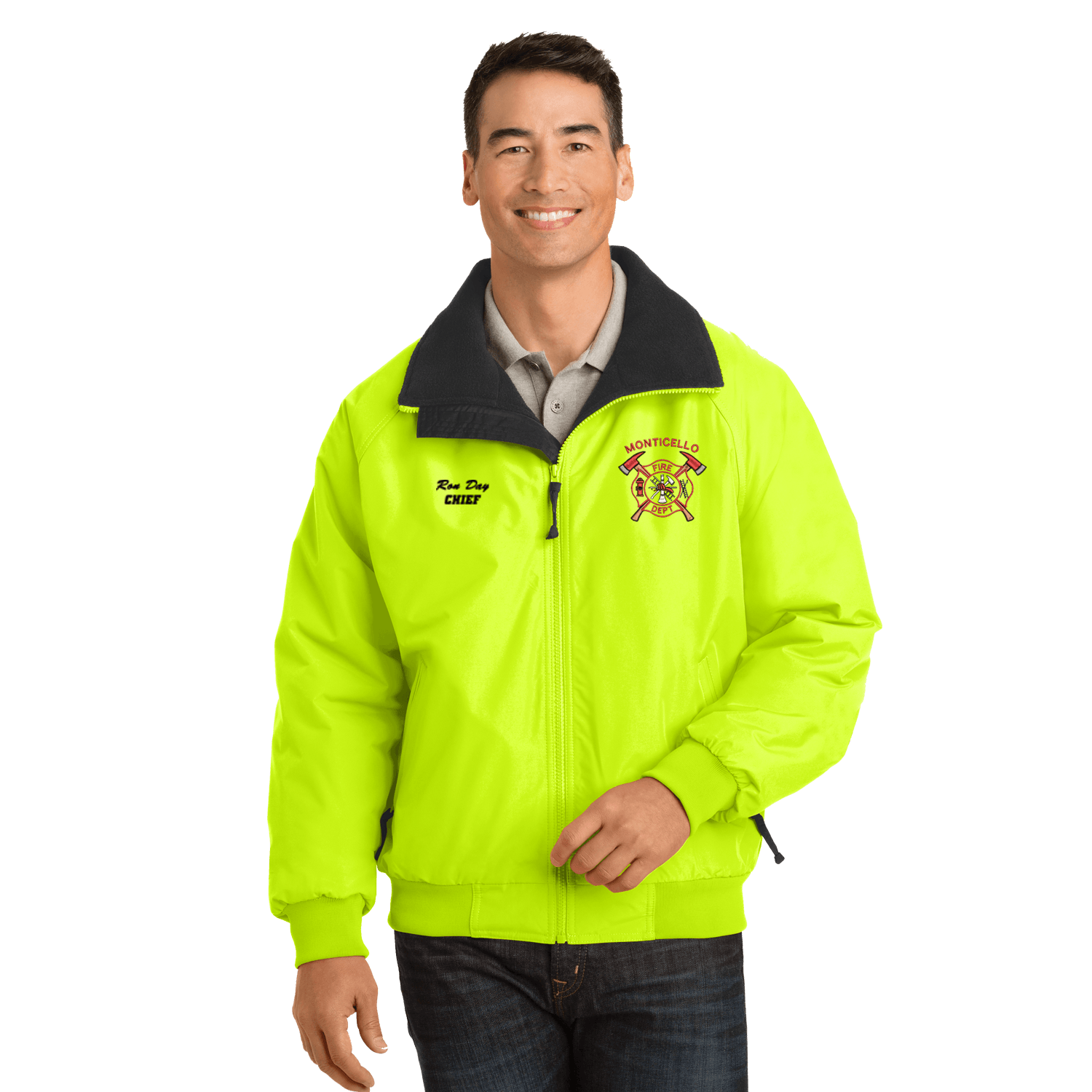 Hi-Visability Firefighter Jacket (DD-HVFJAC) No Minimum Required