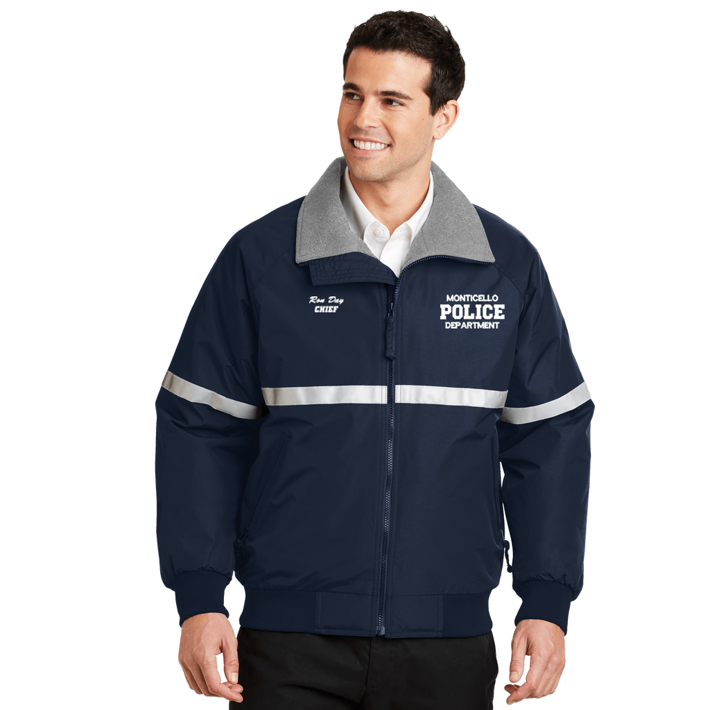 Custom Imprinted Law Enforcement Raid Jacket Full Zip Printed Front and Back Any Department (CRJ-J344)