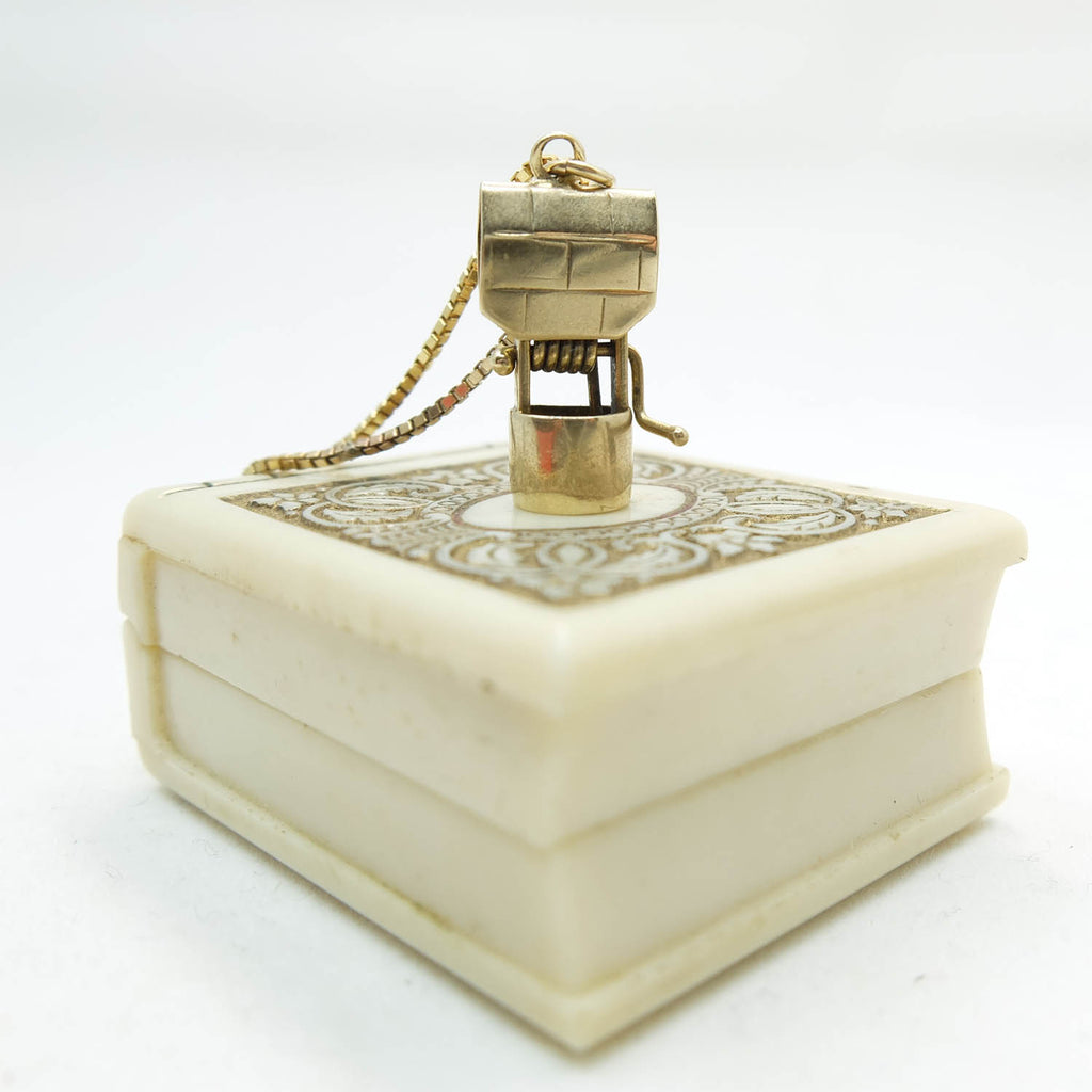 Vintage 9ct Gold Charm - Wishing Well Charm | Order Online | aliceeden
