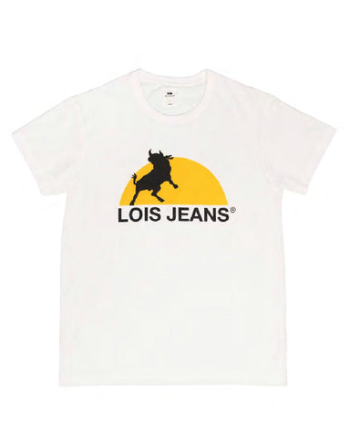 lois carter t shirt, sunrise bull logo, indi menswear