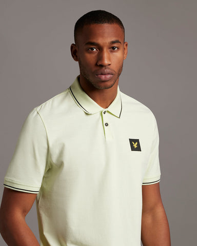 lyle and scott casuals, tipped polo shirt, lucid green
