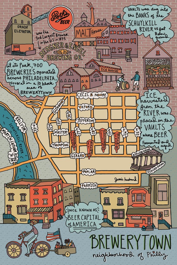 Map Of Brewerytown Philadelphia Brewerytown Neighborhood Map – Ali's Wagon