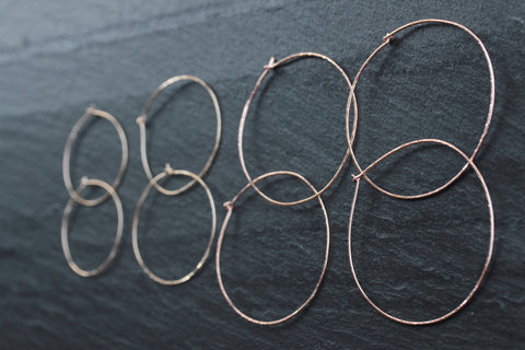 Hoop earrings for everyday, 14k gold filled hoops, lightweight hoop earrings