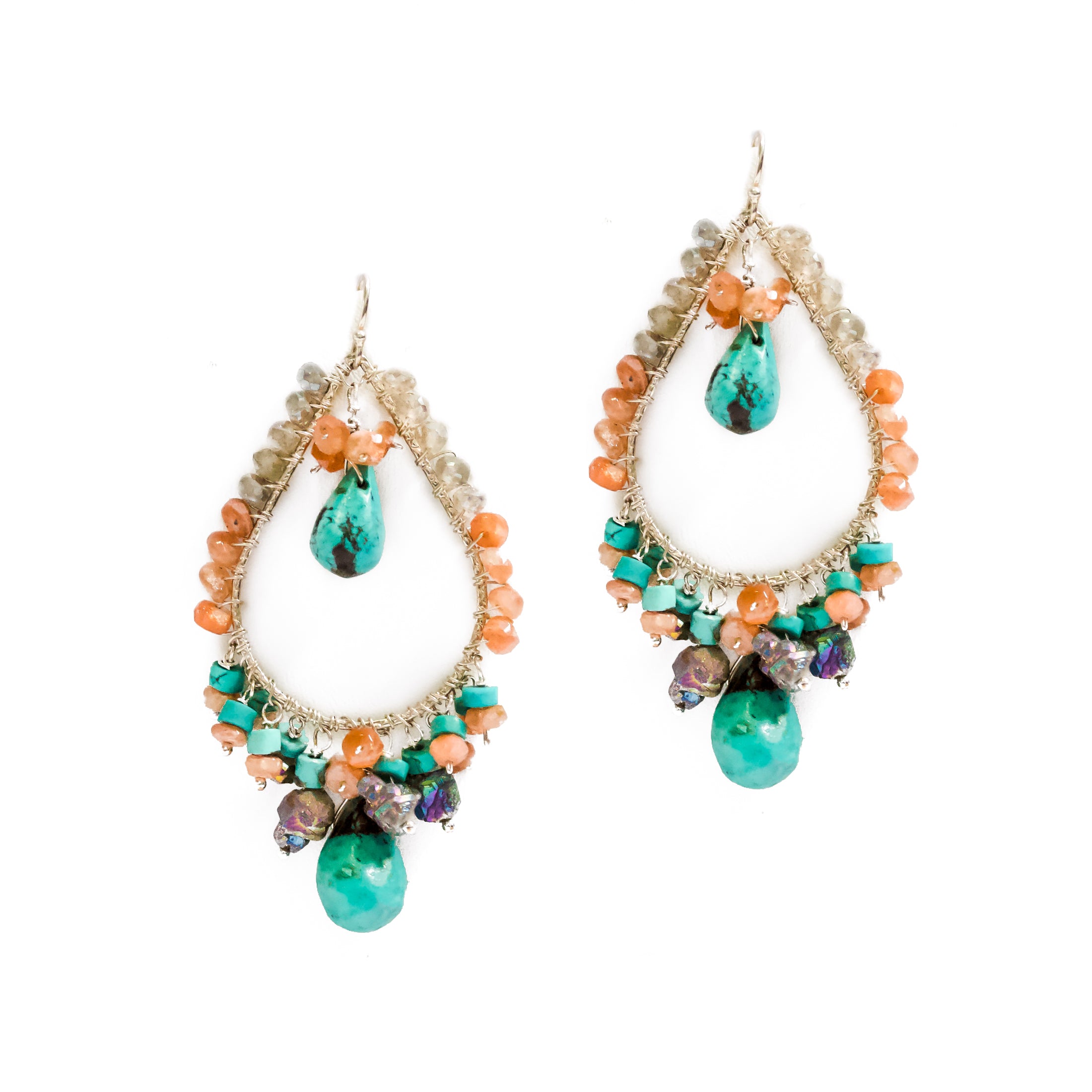 "Starlet" Turquoise Statement Earrings