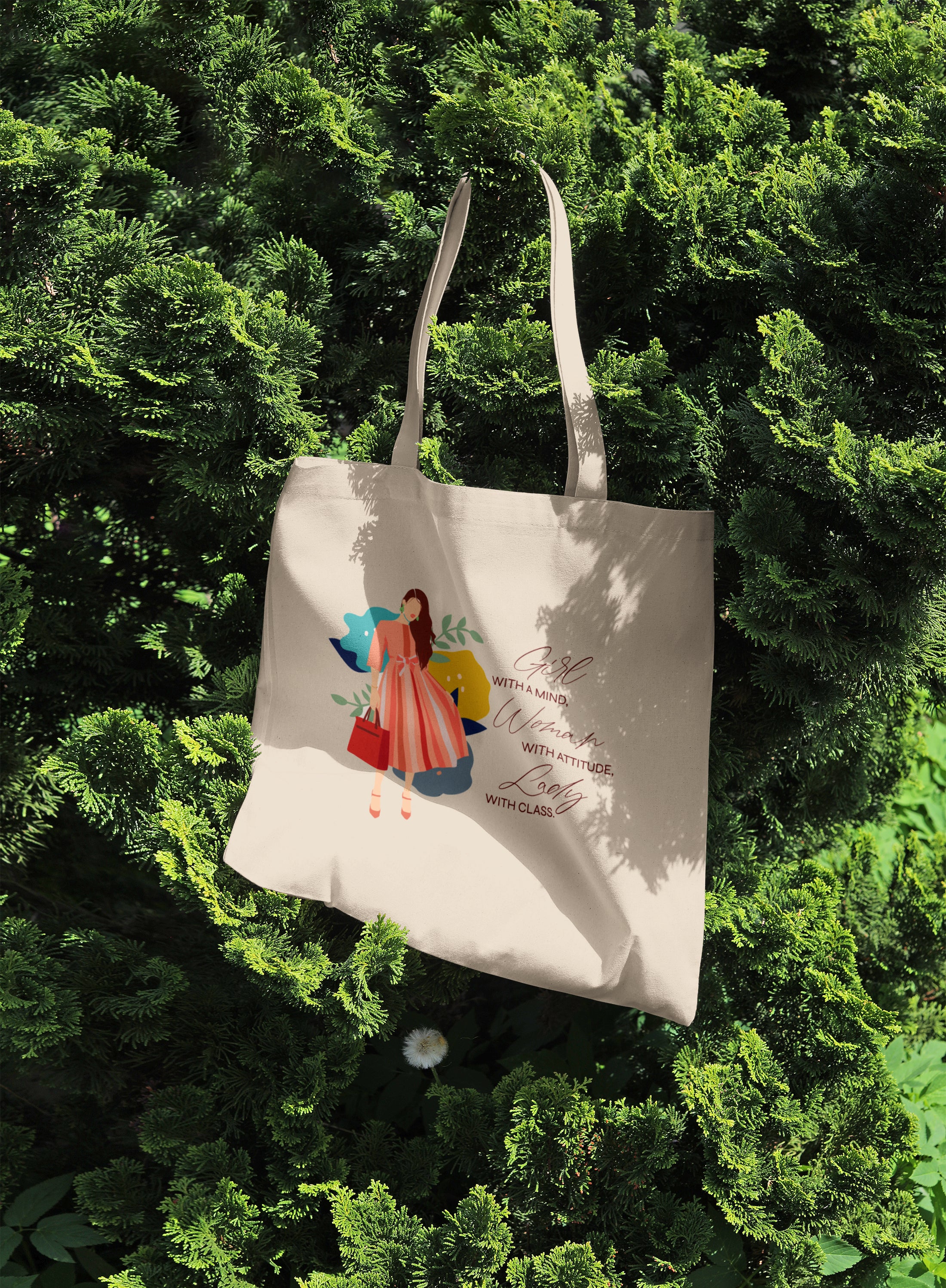 "Girl With A Mind" Tote Bag