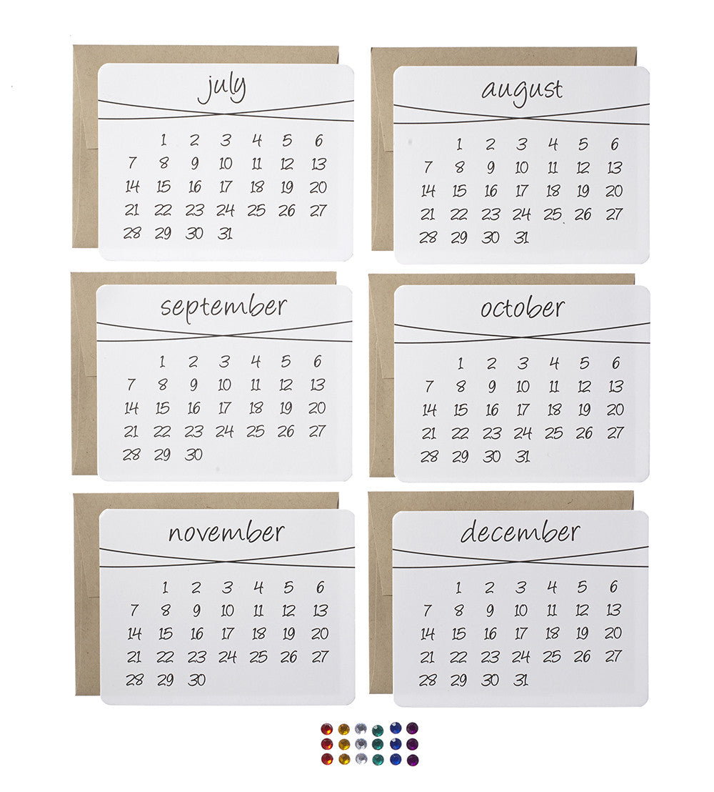 the diy calendar cards