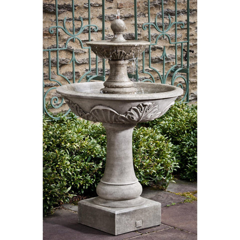 Acanthus Two-Tiered Small Water Fountain