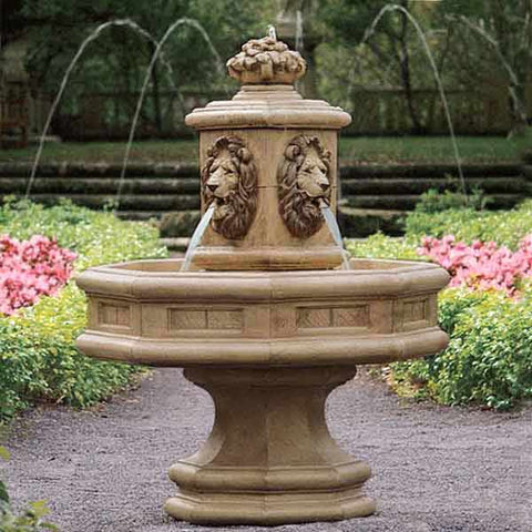 lion outdoor garden fountain