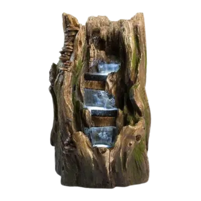 22” Cypress Log Outdoor Water Fountain